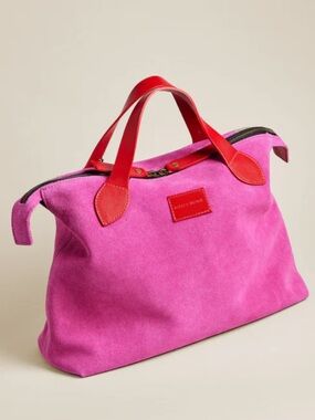 Parker Thatch Charlie pink suede tote bag